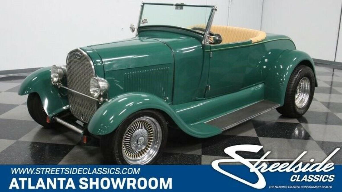 classic vintage chrome fomoco roadster 350 v8 3-speed automatic green 1929 Ford Other