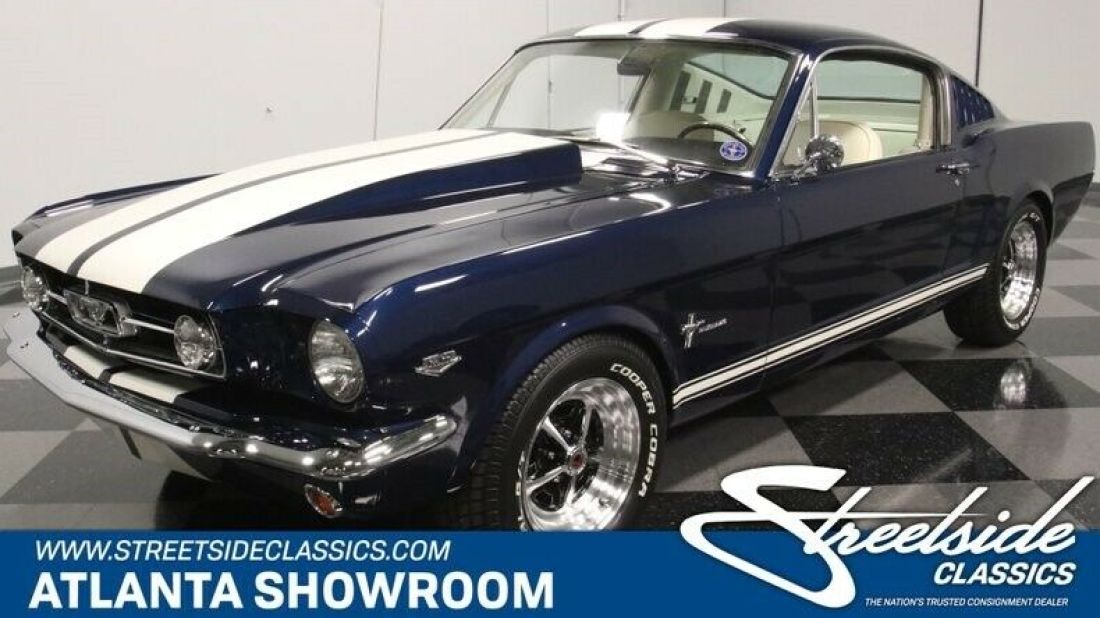 classic vintage chrome fomoco stang fastback 351 v8 stoker 393 manual transmissi 1965 Ford Mustang Fastback