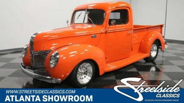 classic vintage chrome fomoco streetrod pickup 350 v8 auto trans orange 1940 Ford Other Pickups --