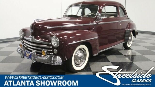 classic vintage chrome fomoco super deluxe 239 v8 manual transmission burgundy 1948 Ford Other --