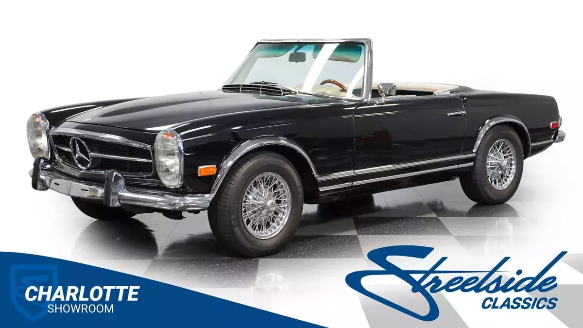 classic vintage chrome German rag drop soft hard top automatic transmission 1968 Mercedes-Benz SL-Class Pagoda