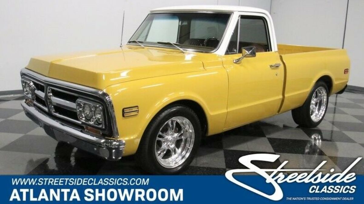 classic vintage chrome gmc c10 350 v8 auto transmission dark yellow 1971 GMC C10