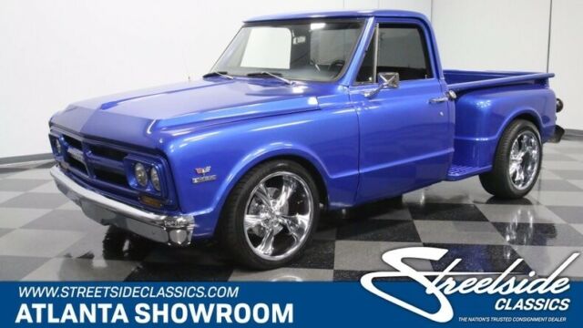 classic vintage chrome gmc c10 454 blue automatic trans 1967 GMC C10 Stepside