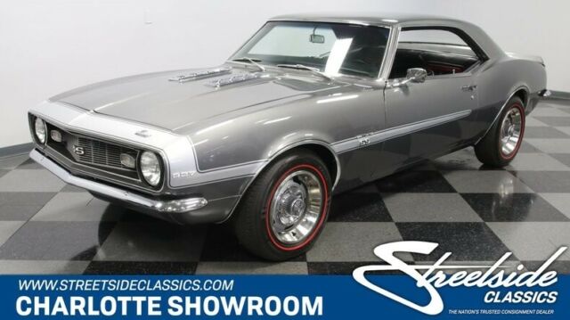 classic vintage chrome gray silver black red vinyl interior Magnaflow coilover 1968 Chevrolet Camaro Restomod