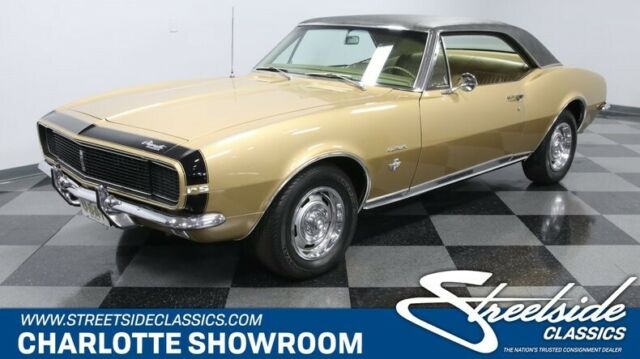 classic vintage chrome Grenada Gold black vinyl top rally sport hideaway lights 1967 Chevrolet Camaro RS