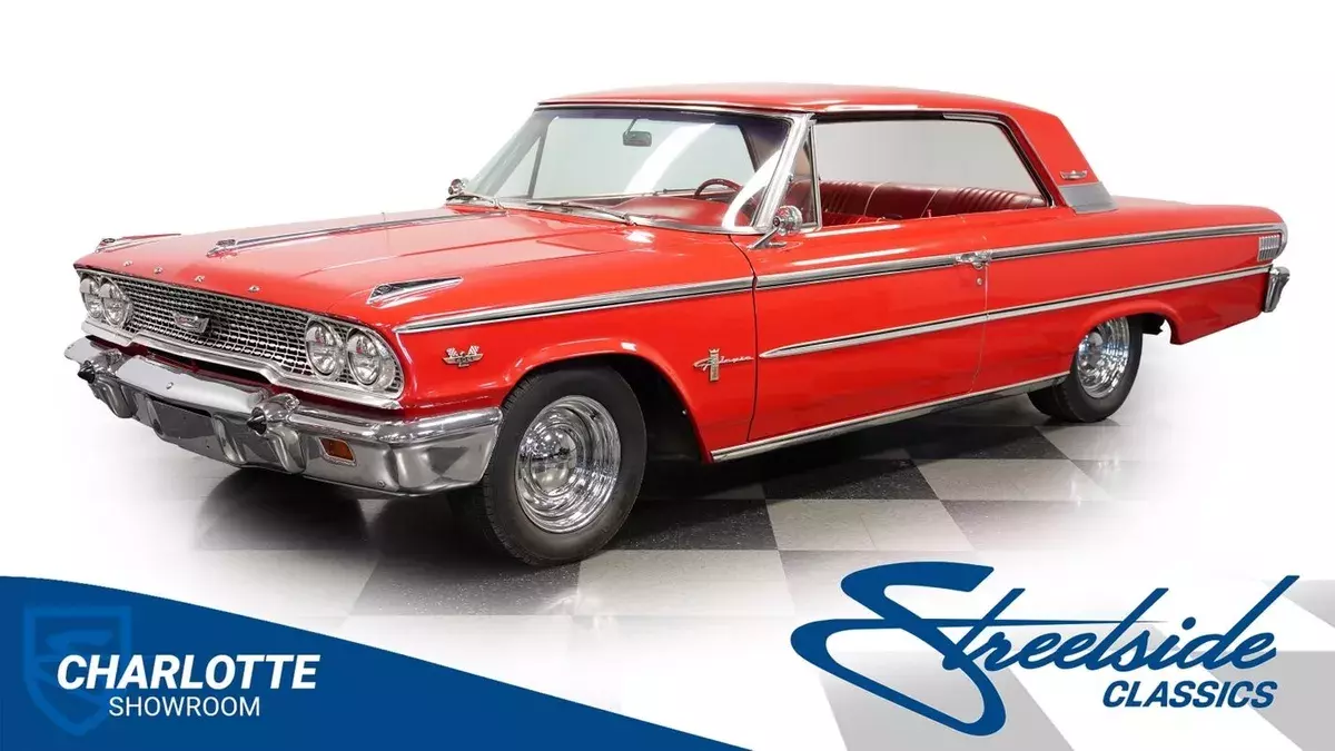 classic vintage chrome hardtop coupe 2dr big block manual transmission 1963 Ford Galaxie 500 Lightweight Tribute