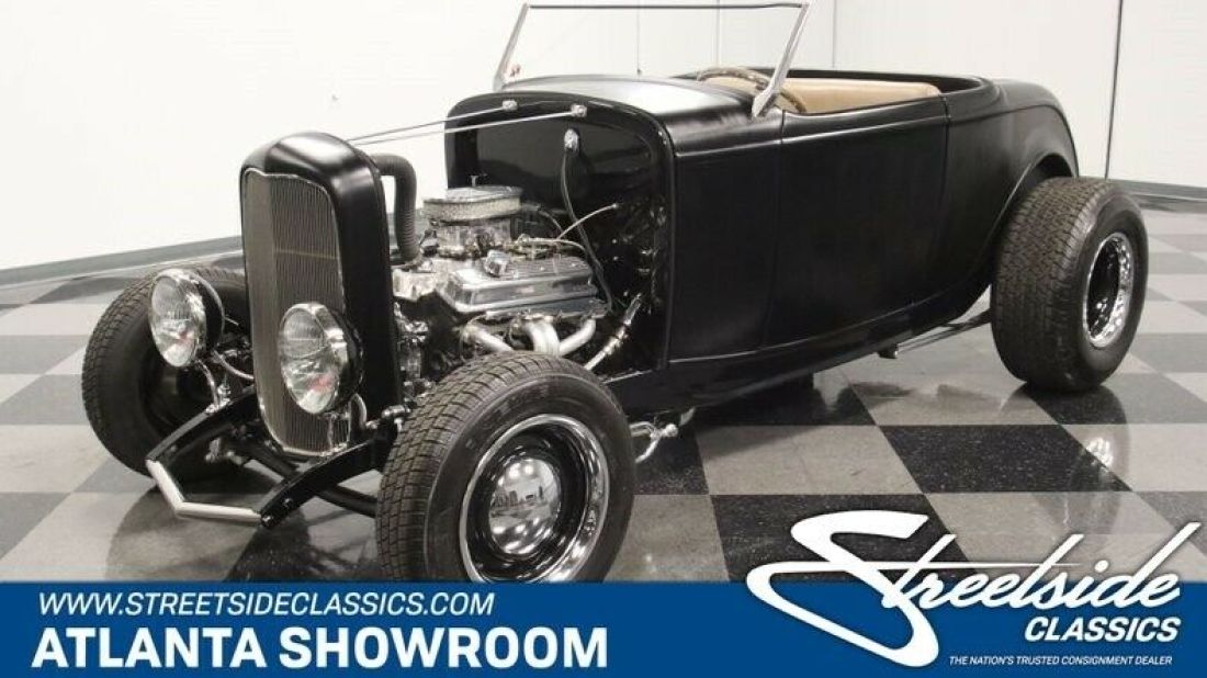 classic vintage chrome highboy roadster 350 v8 auto transmission matte black 1932 Ford Other Roadster
