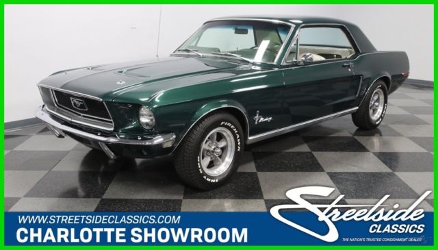 classic vintage chrome highland green ivy gold chrome american racing fomoco 1968 Ford Mustang