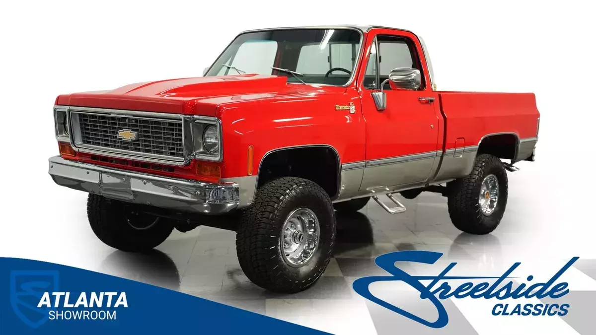 classic vintage chrome k10 4x4 350 v8 manual transmission 1973 Chevrolet K10 4x4