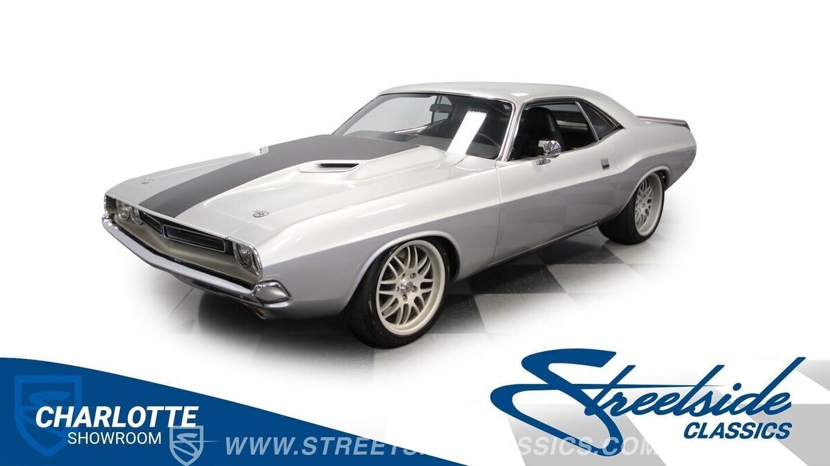 classic vintage chrome manual transmission custom updated upgraded MOPAR 1972 Dodge Challenger Restomod