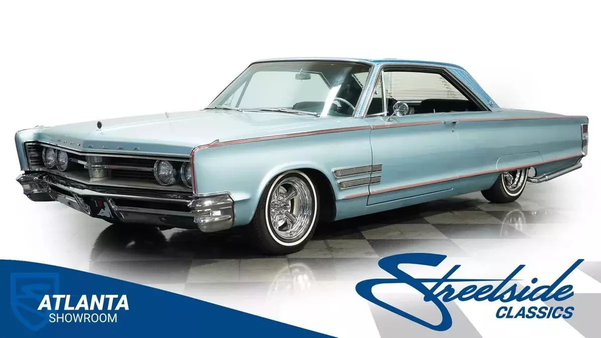 classic vintage chrome mopar 440 v8 big block auto transmission 300 1966 Chrysler 300 Series
