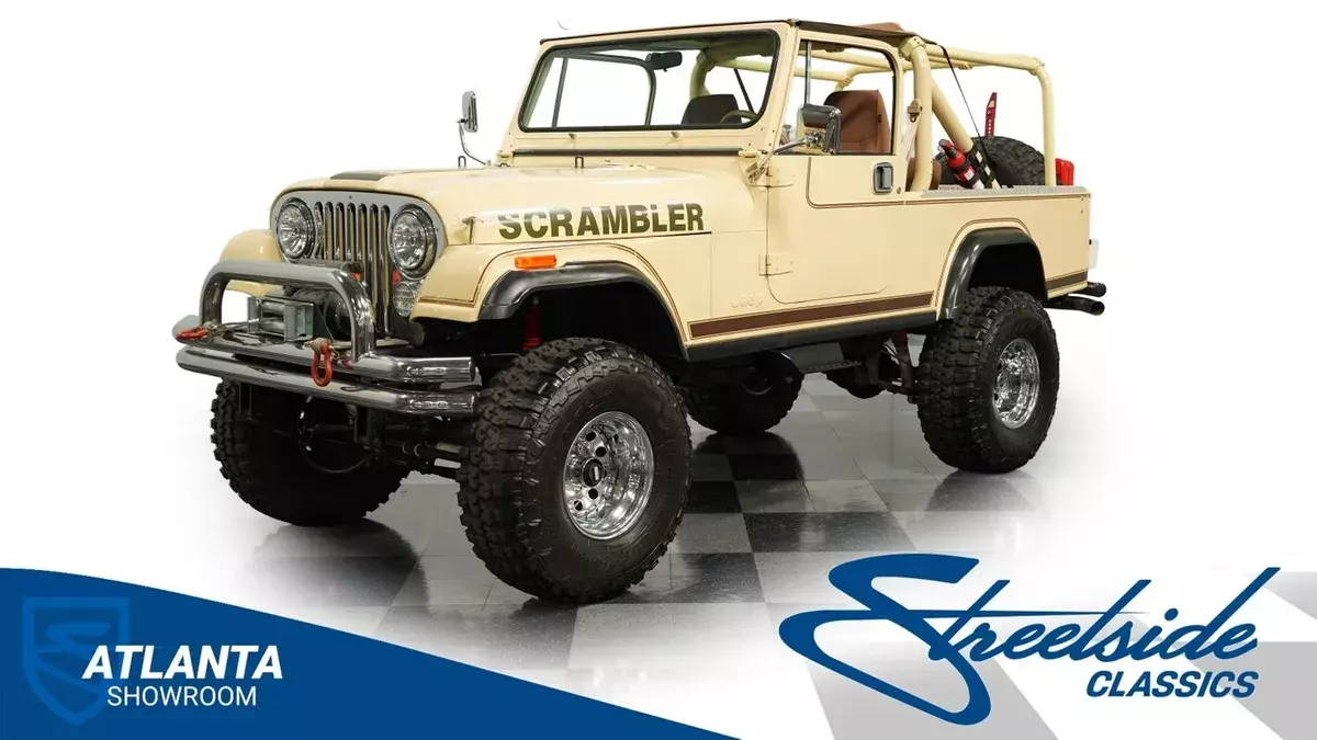 classic vintage chrome mopar cj8 scrambler 258 inline 6 cylinder manual 1982 Jeep CJ Scrambler