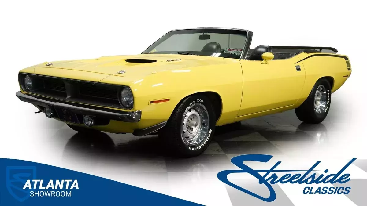 classic vintage chrome mopar cuda convertible hemi 472 v8 auto transmission 1970 Plymouth Cuda Convertible Hemi Tribute