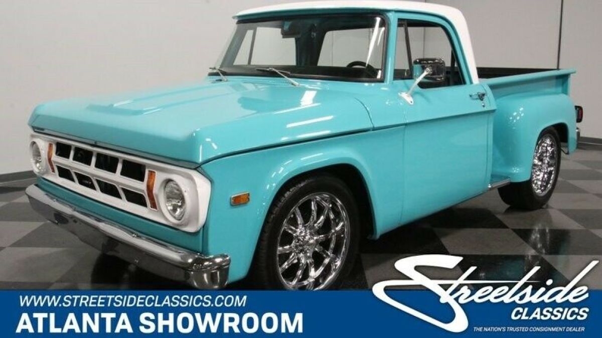 classic vintage chrome mopar d100 340 v8 auto transmission seafoam blue 1971 Dodge Other Pickups