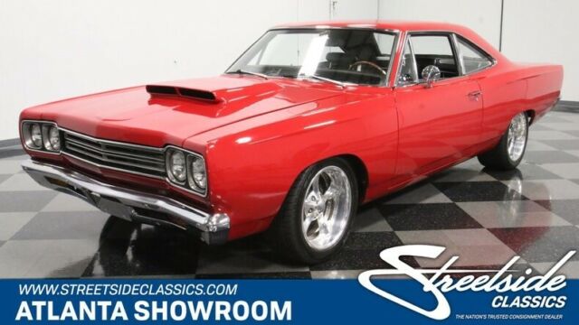 classic vintage chrome mopar six pack 440 v8 4 speed manual red 1969 Plymouth Road Runner 440 Six Pack