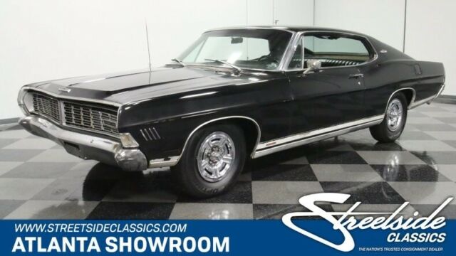 classic vintage chrome muscle car fomoco 390 v8 auto transmission black 1968 Ford Galaxie XL
