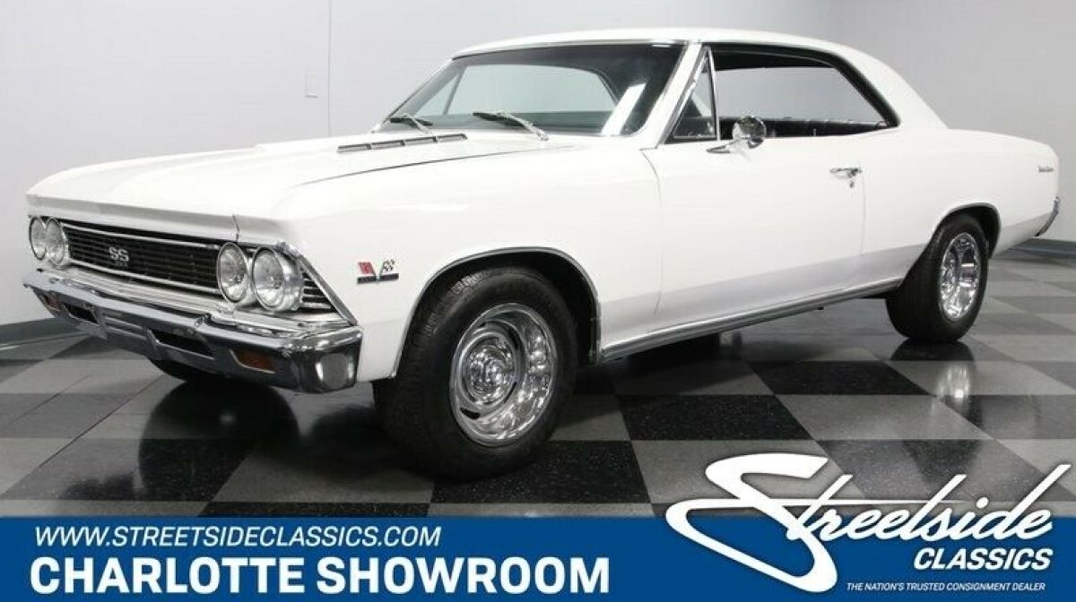 classic vintage chrome muscle car hardtop Chevy BBC 1966 Chevrolet Chevelle SS