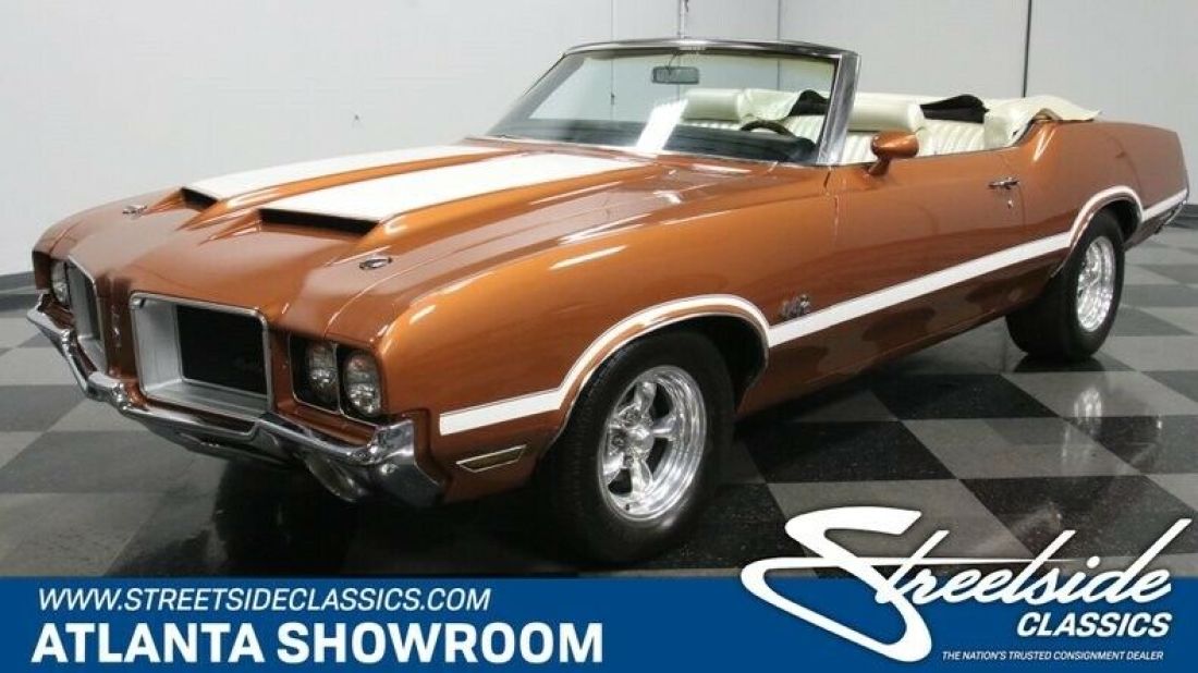 classic vintage chrome olds 442 tribute convertible rocket 350 auto transmission 1971 Oldsmobile Cutlass 442 Tribute Convertible