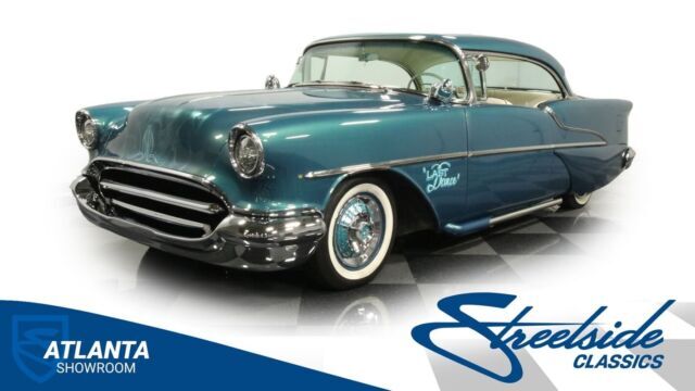 classic vintage chrome olds holiday detroit custom 327 v8 auto transmission 1955 Oldsmobile Eighty-Eight Holiday Detroit Custom