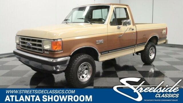 classic vintage chrome pickup 4x4 fomoco xlt 5.8l v8 auto trans brown tan 1987 Ford F-150 XLT Lariat 4X4