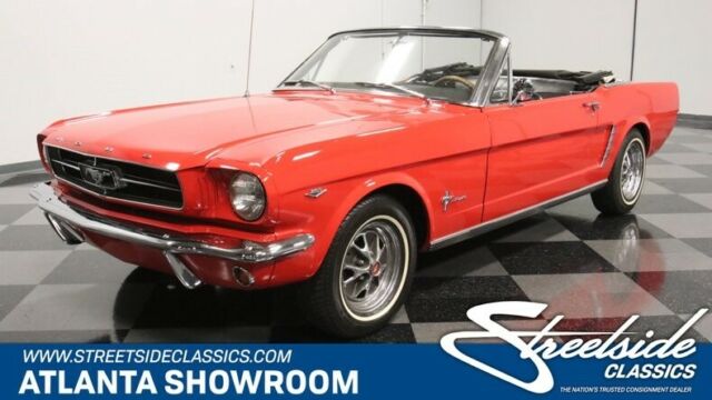 classic vintage chrome pony car convertible 289 v8 auto transmission red 1965 Ford Mustang Convertible