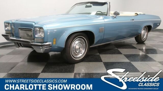 classic vintage chrome power rag drop top blue white vinyl interior rocket 1972 Oldsmobile Eighty-Eight Convertible