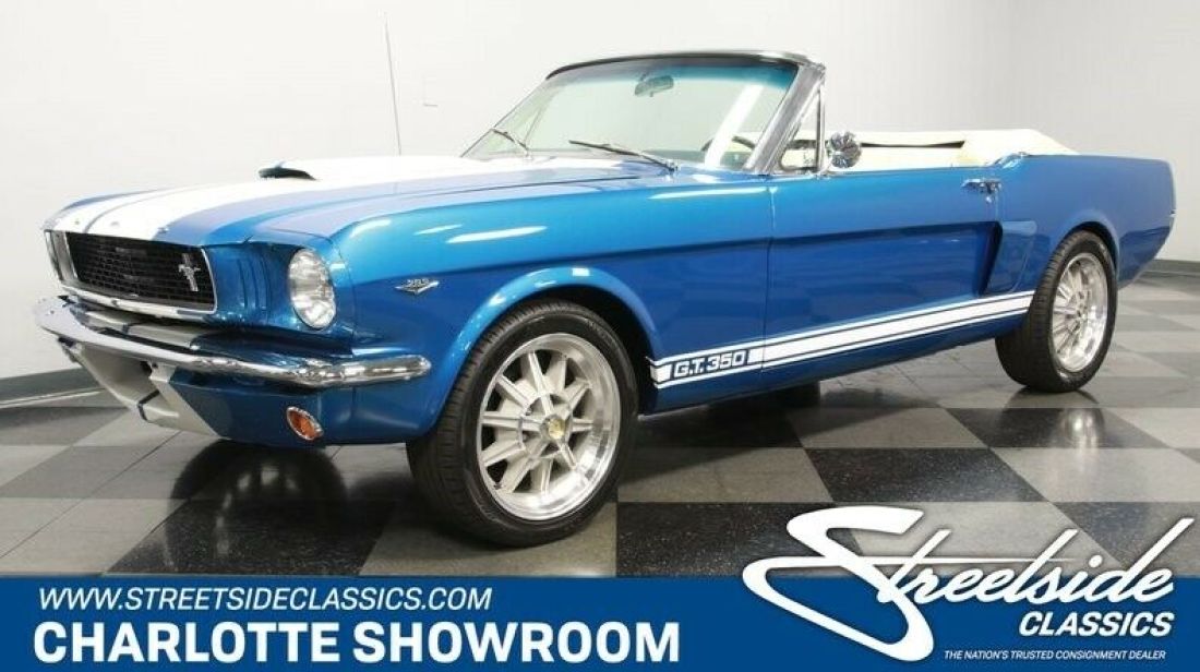 classic vintage chrome rag drop top automatic Stang muscle car pony 1966 Ford Mustang GT350 Convertible Tribute
