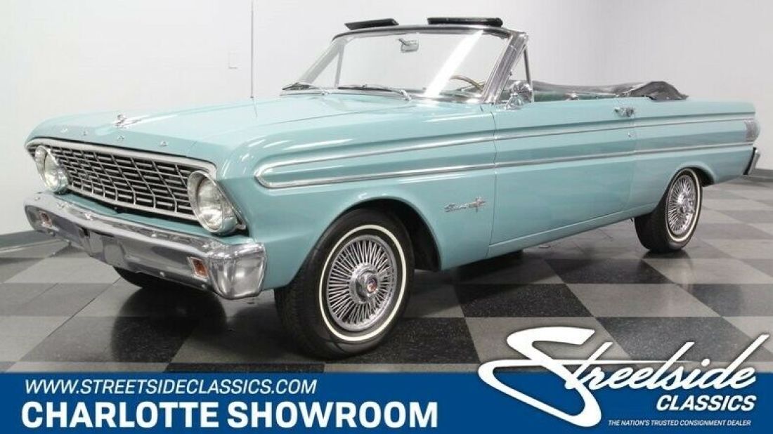 classic vintage chrome rag drop top FoMoCo convertible automatic cloth vinyl 1964 Ford Falcon Sprint Tribute