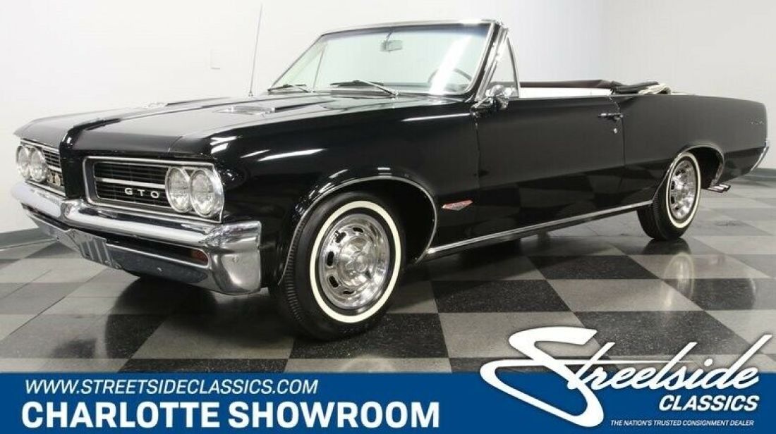 classic vintage chrome rag drop top Goat tiger automatic Poncho 1964 Pontiac GTO Convertible