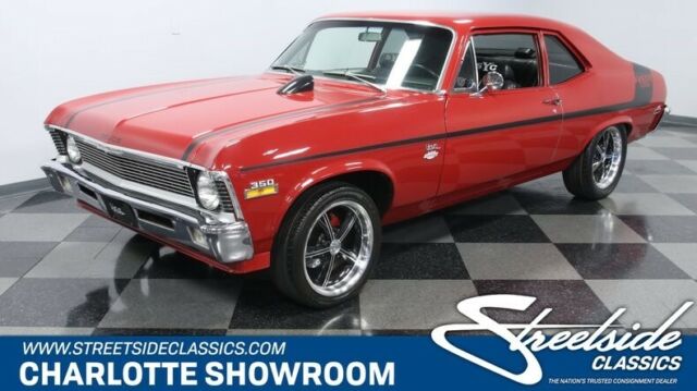 classic vintage chrome red black vinyl interior chevy sbc Edelbrock stripes 1970 Chevrolet Nova SS Yenko Tribute