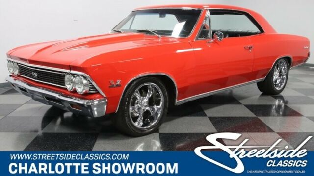 classic vintage chrome red black vinyl interior manual transmission chevy bbc 1966 Chevrolet Chevelle SS Tribute