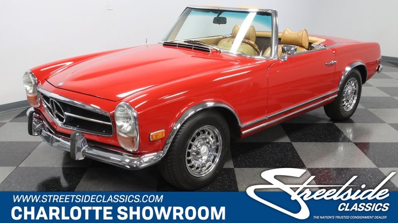 classic vintage chrome red tan interior merc benz luxury German Pioneer hardtop 1971 Mercedes-Benz SL-Class Pagoda