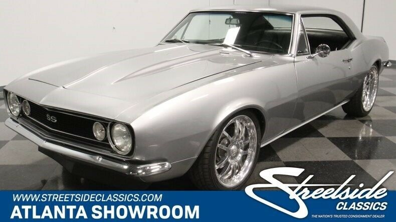 classic vintage chrome restomod 383 stroker auto transmission silver 1967 Chevrolet Camaro SS Tribute