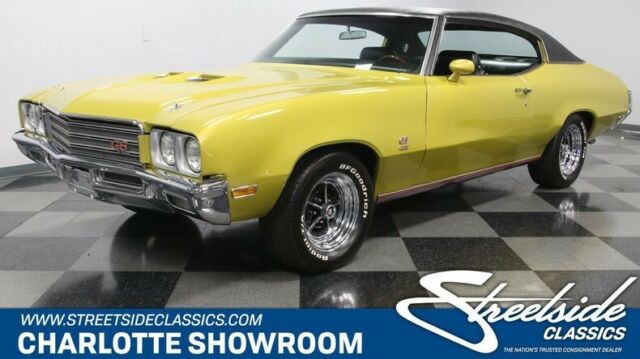 classic vintage chrome restored big block Cortez Gold black vinyl interior 1971 Buick GS 455