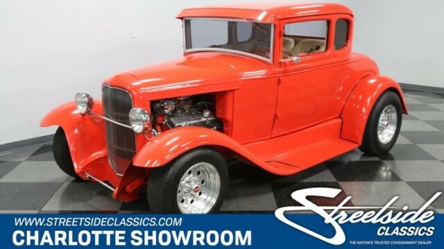 classic vintage chrome restored Flowmaster Edelbrock FoMoCo headers 1930 Ford 5-Window Coupe