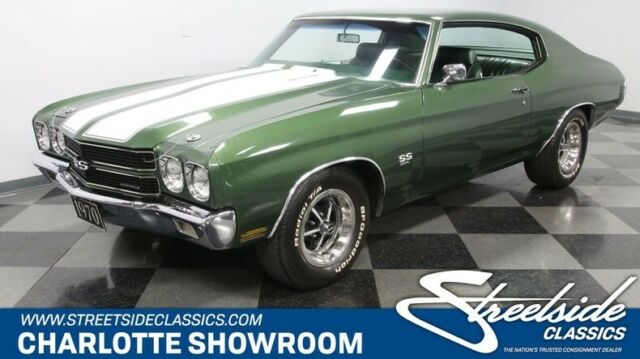 classic vintage chrome restored Super Sport Forest Green chevy bbc buckets 1970 Chevrolet Chevelle SS 396