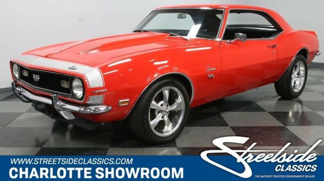 classic vintage chrome Ridler chevy bbc Edelbrock air conditioning 1st gen 1968 Chevrolet Camaro SS 396 Tribute
