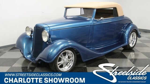 classic vintage chrome roadster blue tan interior Billet Specialties Dynomax 1934 Chevrolet Other Cabriolet