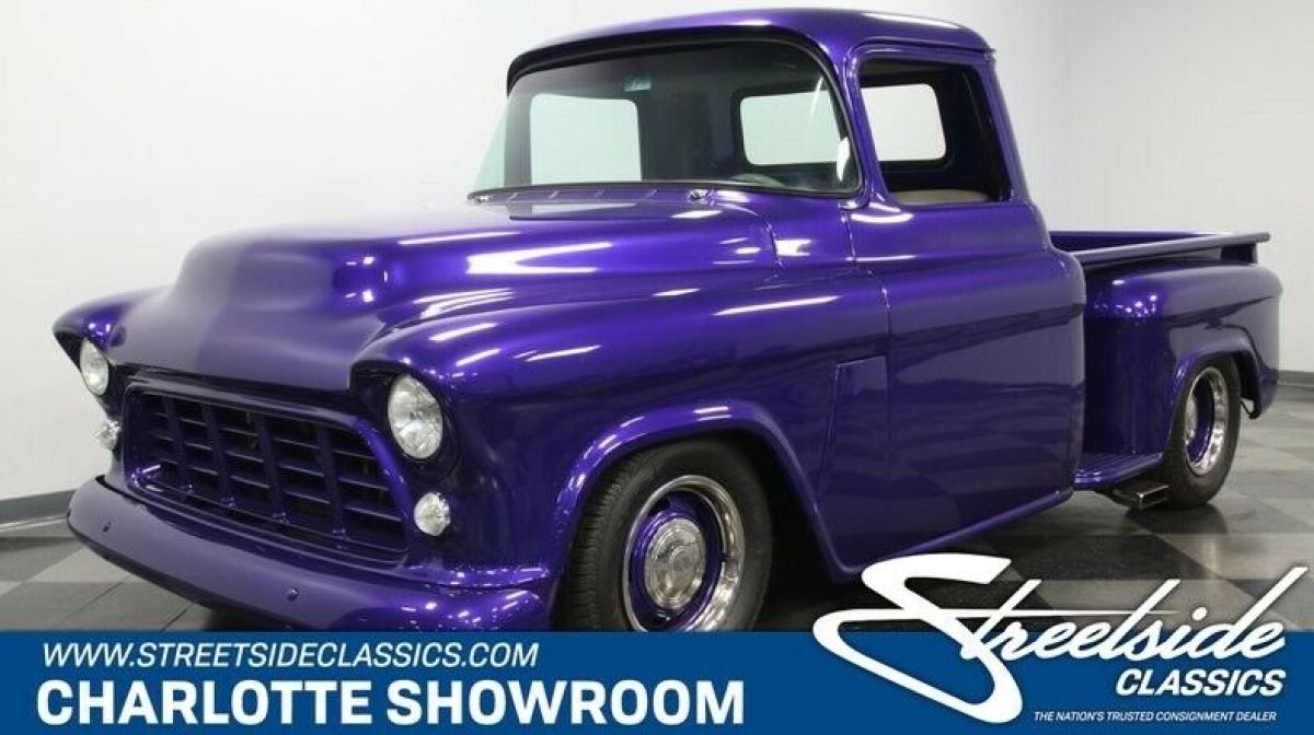classic vintage chrome serpentine system tilt front end wooden bed short bed 1956 Chevrolet Other Pickups