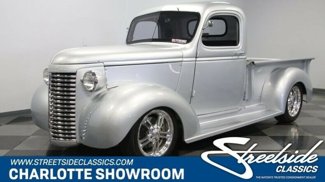 classic vintage chrome short bed finished wooden bed silver dark blue interior 1940 Chevrolet Other Pickups