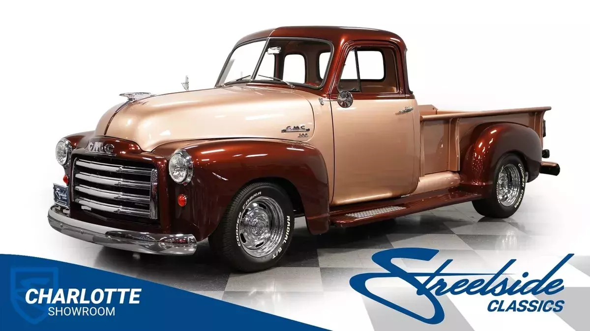 classic vintage chrome short bed truck Advance Design 50s 1951 GMC 100 5 Window