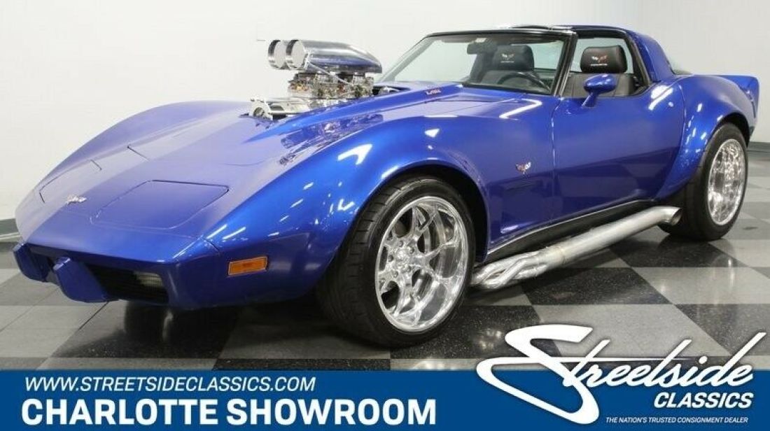 classic vintage chrome side pipes c3 Vette t top supercharger automatic 1979 Chevrolet Corvette