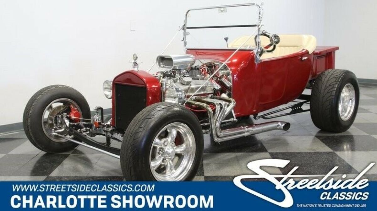 classic vintage chrome side pipes hot street rod Edelbrock automatic 1923 Ford T-Bucket