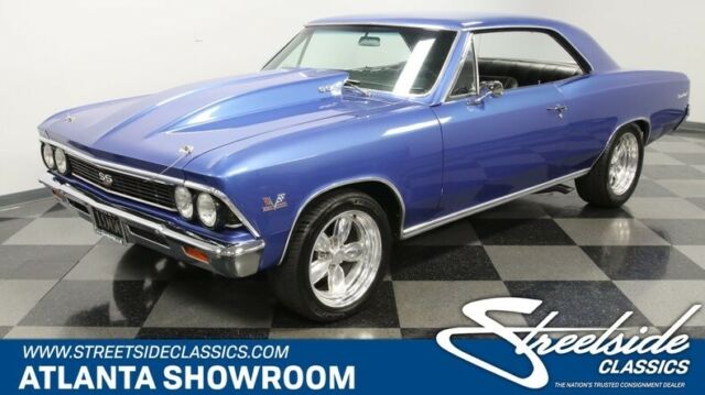 classic vintage chrome ss chevy big block 454 v8 auto transmission blue 1966 Chevrolet Chevelle SS Tribute