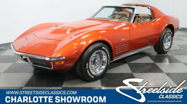 classic vintage chrome t top Ontario Orange saddle interior vette 4 speed manual 1972 Chevrolet Corvette --