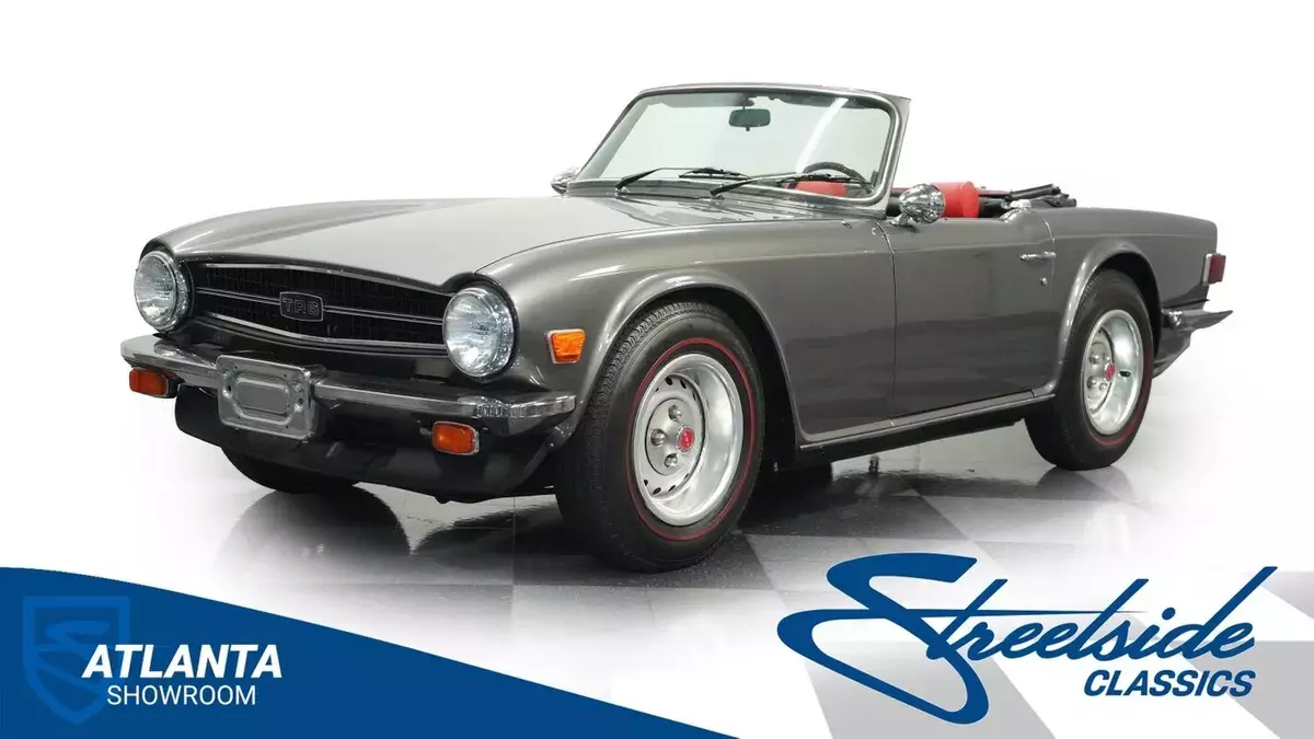 classic vintage chrome tr6 2.5 liter inline 6 manual transmission 1976 Triumph TR-6