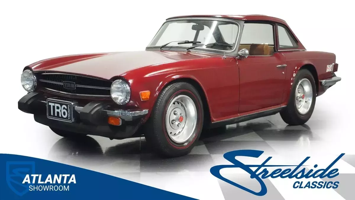 classic vintage chrome tr6 2.5 liter inline 6 manual transmission soft top 1976 Triumph TR-6