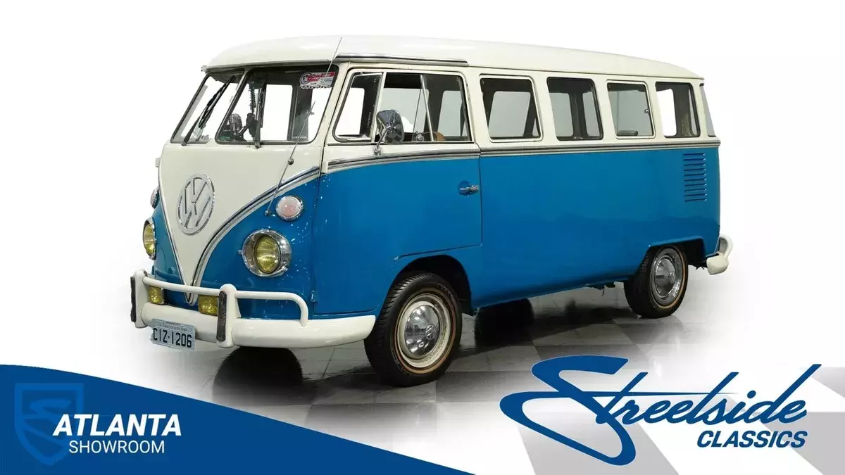 classic vintage chrome vw 15 window kombi bus 1600cc manual transmission 1972 Volkswagen Bus/Vanagon 15 Window Kombi Bus