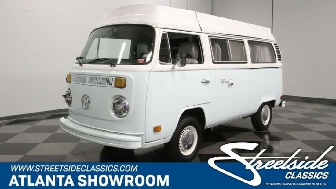 classic vintage chrome vw camper 1800 cc manual transmission light blue 1974 Volkswagen Camper Photo Booth