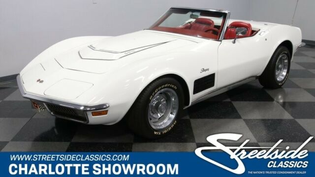 classic vintage chrome white red soft hard top chevy manual transmission 1970 Chevrolet Corvette --